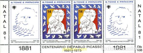 Sellos: 796639 MNH SANTO TOME Y PRINCIPE 1981 100 ANIVERSARIO DEL NACIMIENTO DE PABLO PICASSO