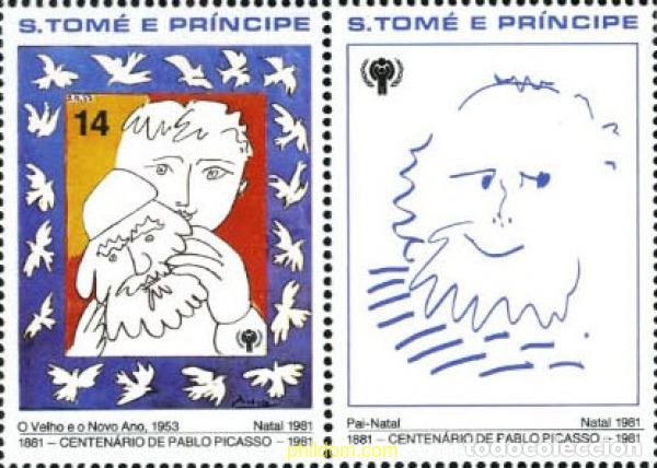Sellos: 796640 MNH SANTO TOME Y PRINCIPE 1981 100 ANIVERSARIO DEL NACIMIENTO DE PABLO PICASSO