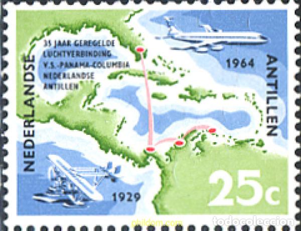 Briefmarken: 796662 MNH ANTILLAS HOLANDESAS 1964 35 ANIVERSARIO DEL SERVICIO POSTAL AEREO