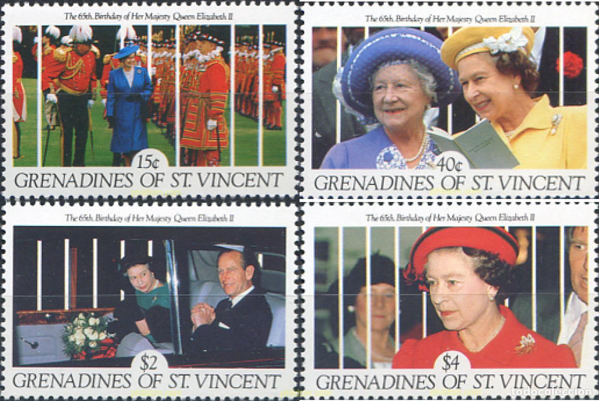 Sellos: 320457 MNH SAN VICENTE GRANADINAS 1991 ANIVERSARIO DE ISABEL II