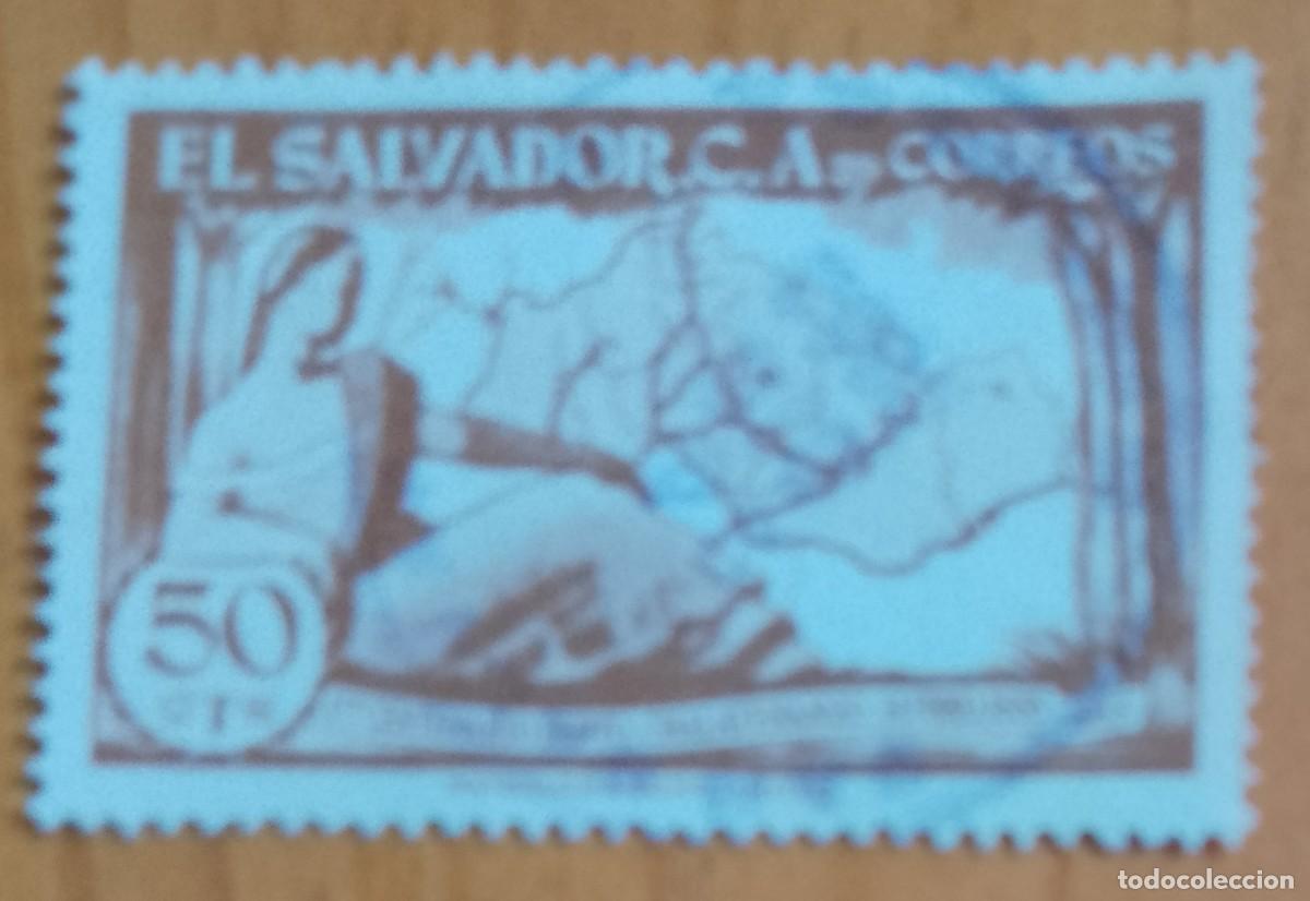 Timbres: EL SALVADOR - 50 CTS - 1ER. CENTENARO DEPTO. CHALATENANGO 14 FBRO. 1855
