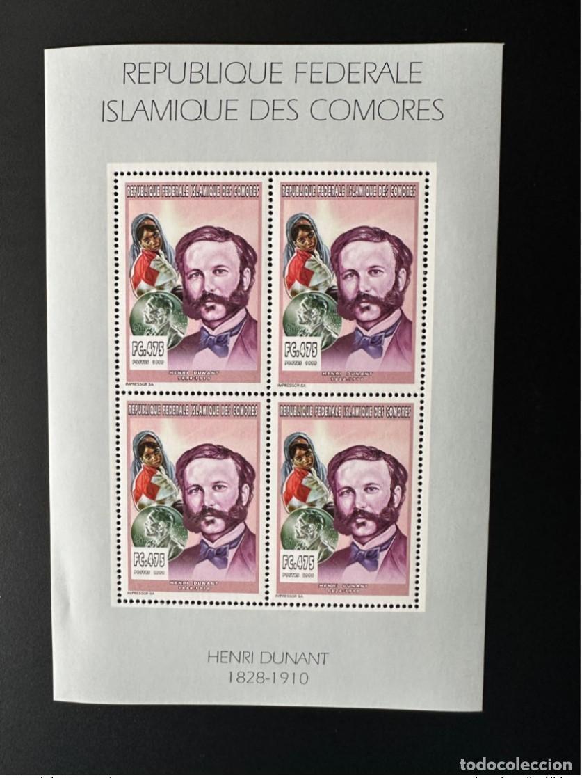 Francobolli: Comoras Komoren 1999 YT 1119 Henri Henry Dunant Cruz Roja