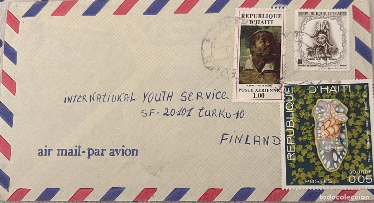 Briefmarken: TS.)1980, HAITI, AIRMAIL COVER FROM HAITI TO TURKU, FINLAND, FEATURING THE FOLLOWING STAMPS: TOP LEF