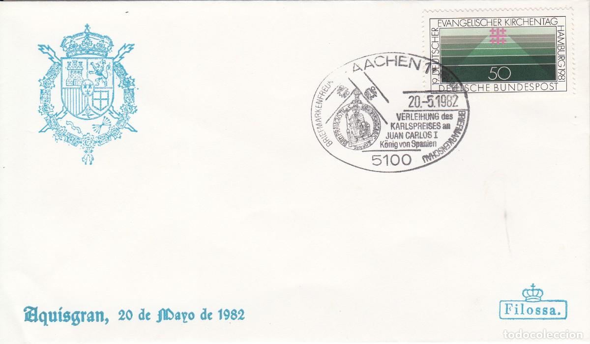 Sellos: TEMA MONARQU&Iacute;A - VIAJE DE SS MM LOS REYES A AQUISGRAN .- ALEMANIA - 1982