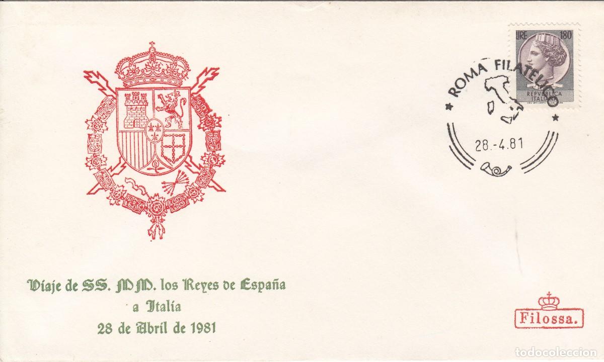 Sellos: TEMA MONARQU&Iacute;A - VIAJE DE SS MM LOS REYES A ITALIA - 1981