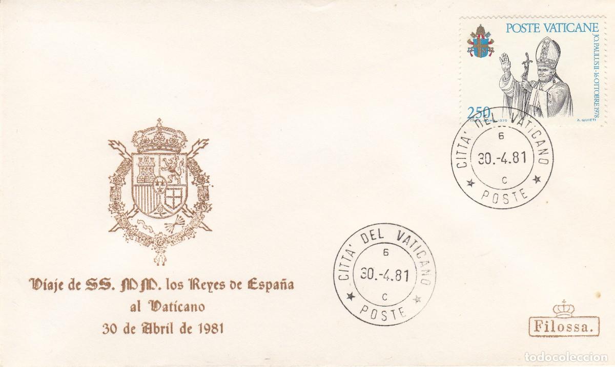 Sellos: TEMA MONARQU&Iacute;A - VIAJE DE SS MM LOS REYES AL VATICANO - 1981