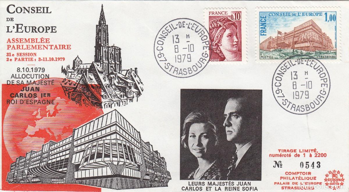 Sellos: TEMA MONARQU&Iacute;A - DISCURSO DE S.M EL REY EN EL CONSEJO DE EUROPA - FRANCIA - 1979