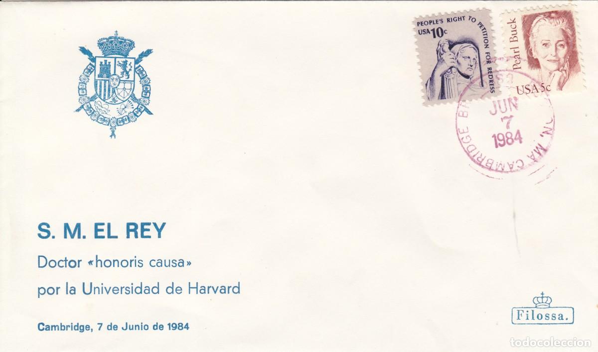 Sellos: TEMA MONARQU&Iacute;A - DOCTOR HONORIS CAUSA - HARVARD - ESTADOS UNIDOS - 1984
