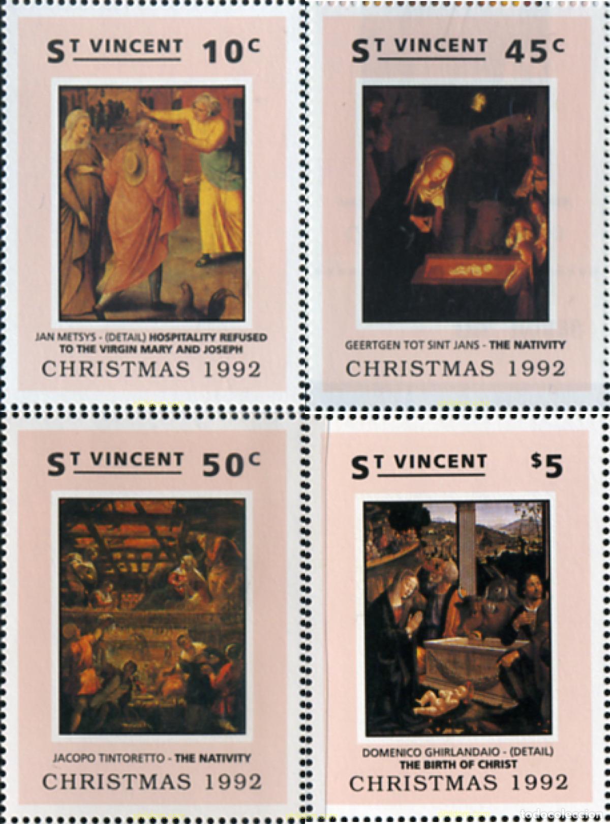 Sellos: 360352 MNH SAN VICENTE 1992 NAVIDAD