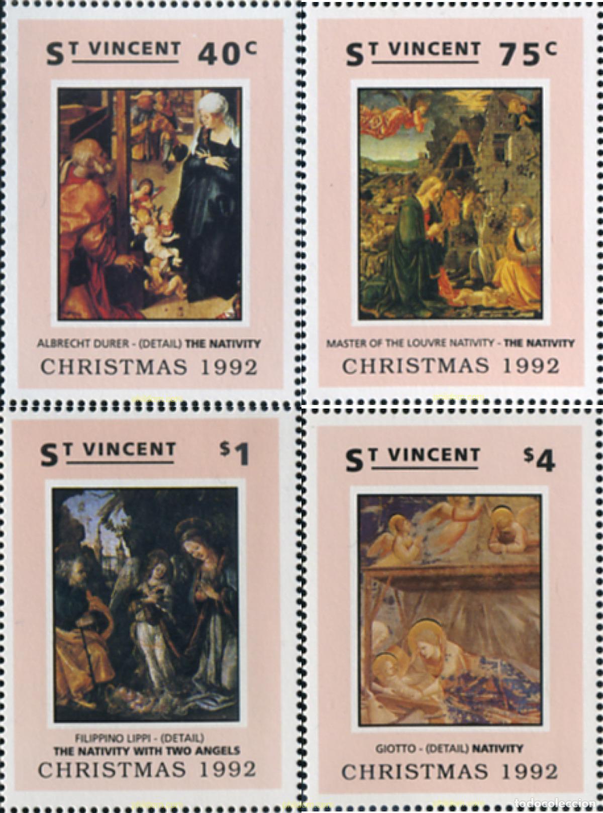Sellos: 360360 MNH SAN VICENTE 1992 NAVIDAD