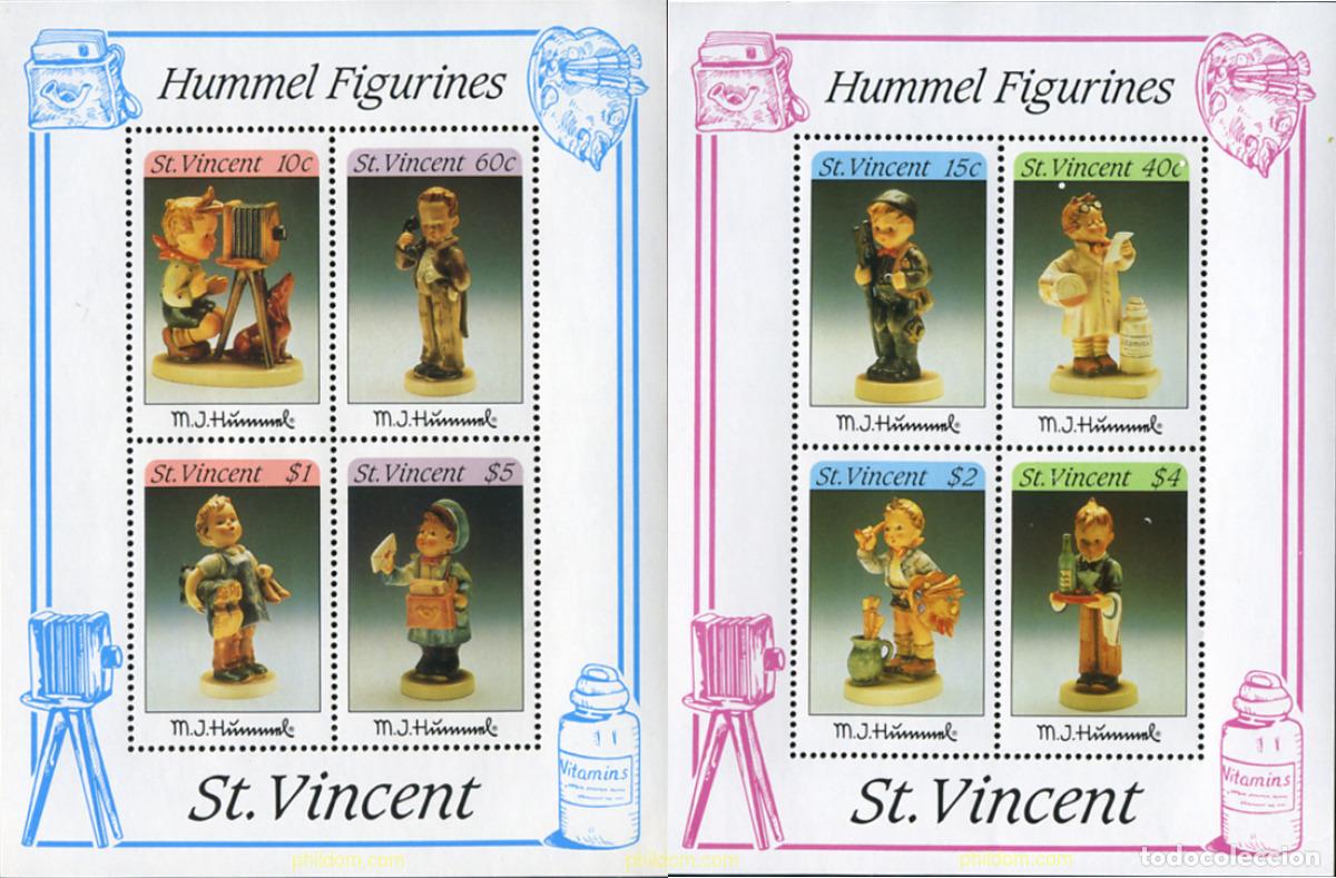 Sellos: 360163 MNH SAN VICENTE 1990 FIGURITAS DE HUMMEL