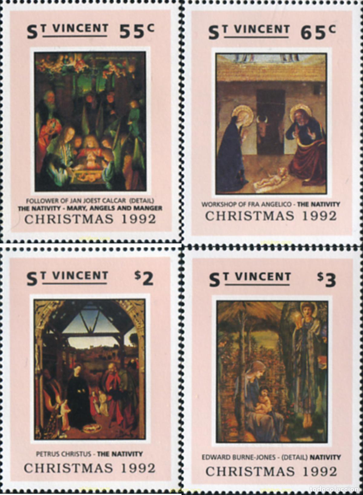 Sellos: 360356 MNH SAN VICENTE 1992 NAVIDAD