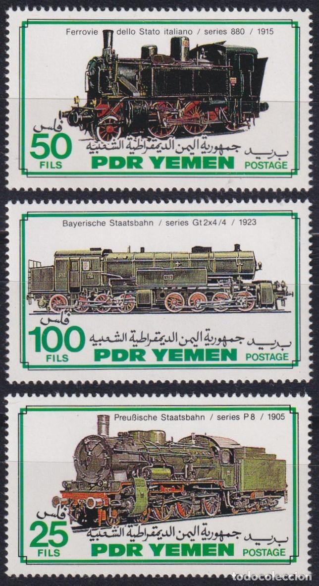 Selos: F-EX63840 YEMEN MNH 1983 RAILROAD RAILWAYS TRAIN LOCOMOTIVES FERROCARRIL.