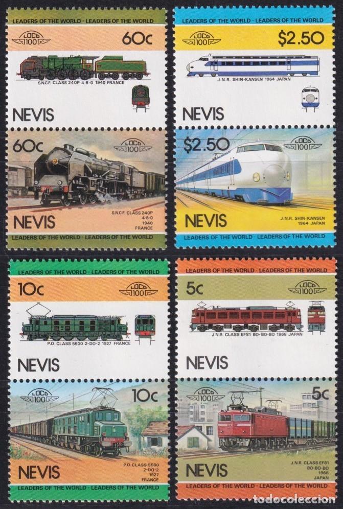 Timbres: F-EX63855 NEVIS MNH 984 RAILROAD RAILWAYS TRAIN LOCOMOTIVES FERROCARRIL.