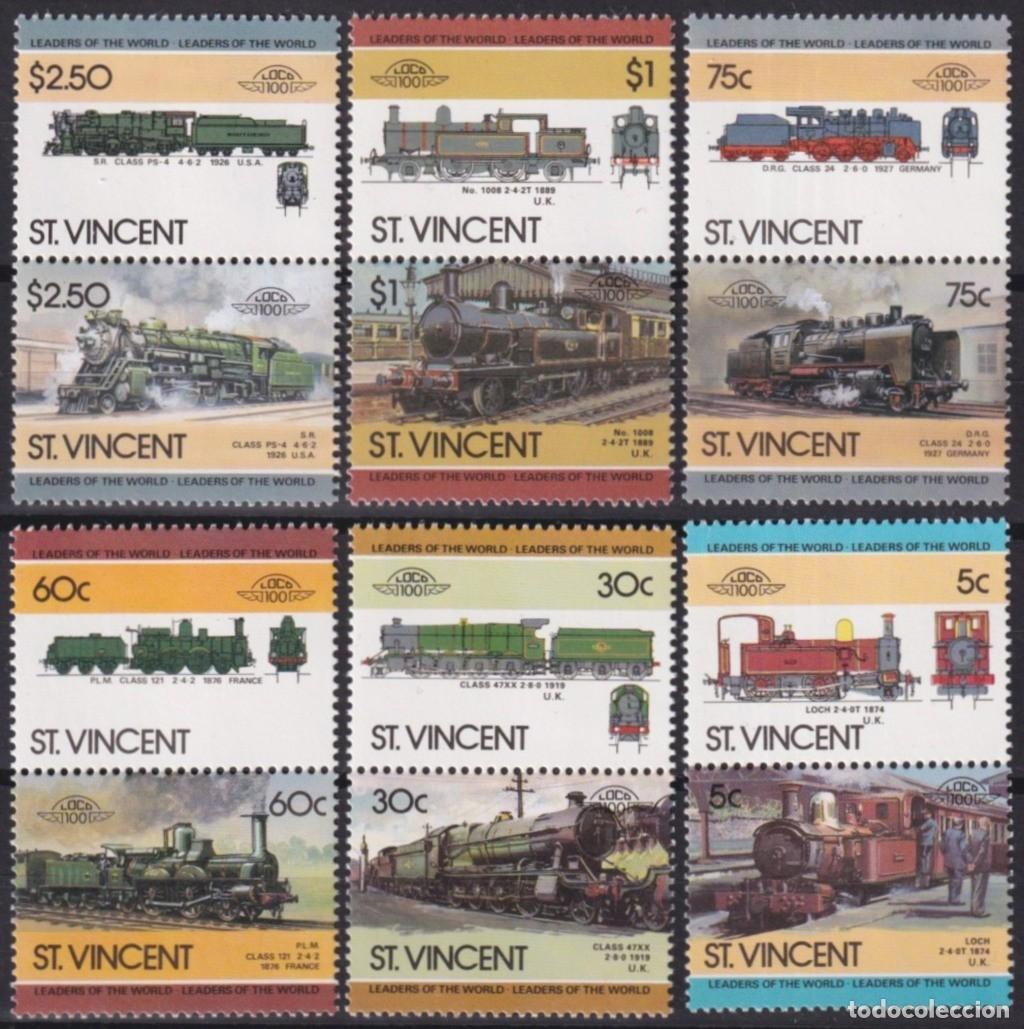 Timbres: F-EX63860 ST LUCIA MNH 1985 RAILROAD RAILWAYS TRAIN LOCOMOTIVES FERROCARRIL.