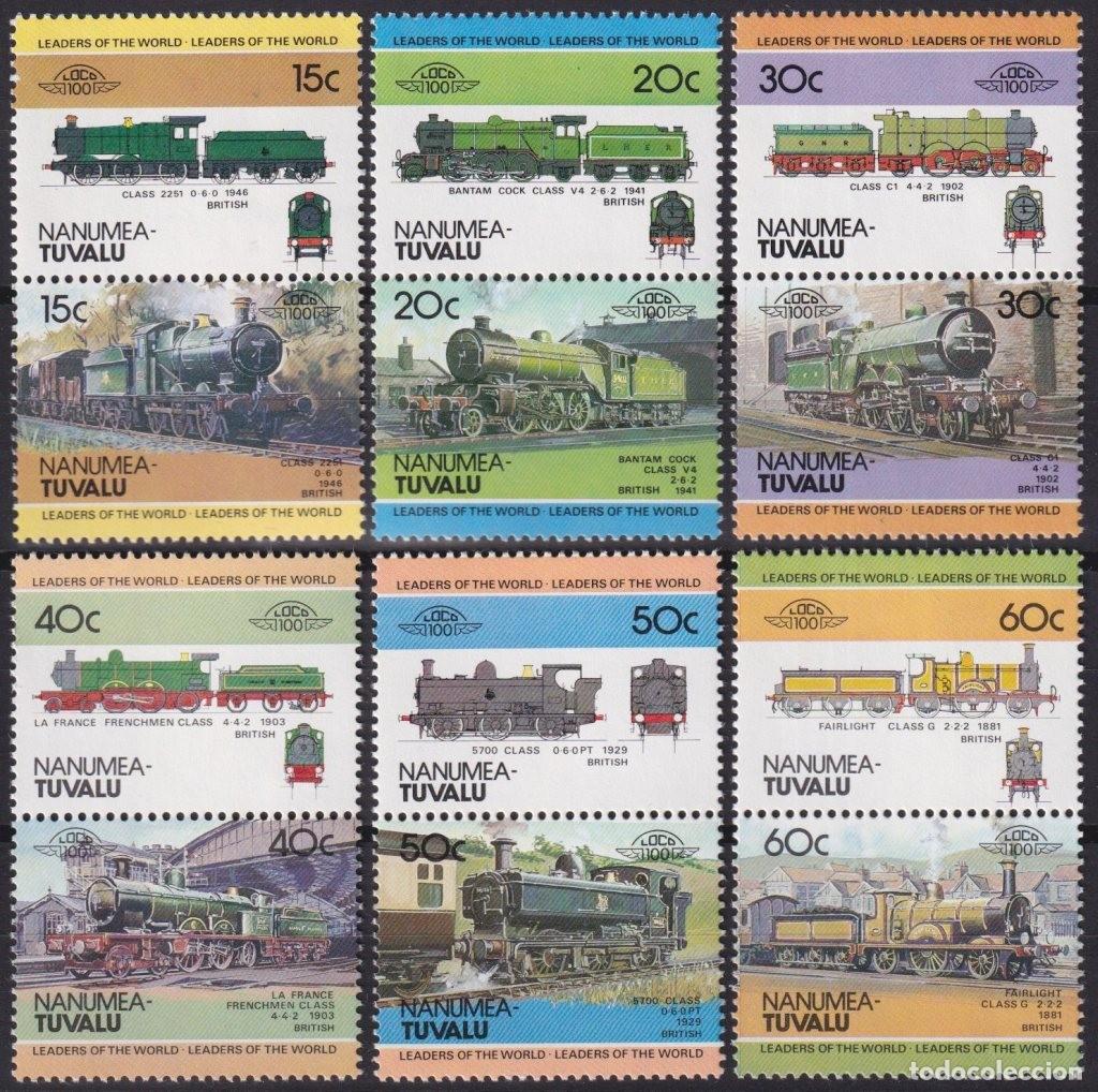 Timbres: F-EX63876 NANUMEA TUVALU MNH 1984 RAILROAD RAILWAYS TRAIN LOCOMOTIVES FERROCARRIL.