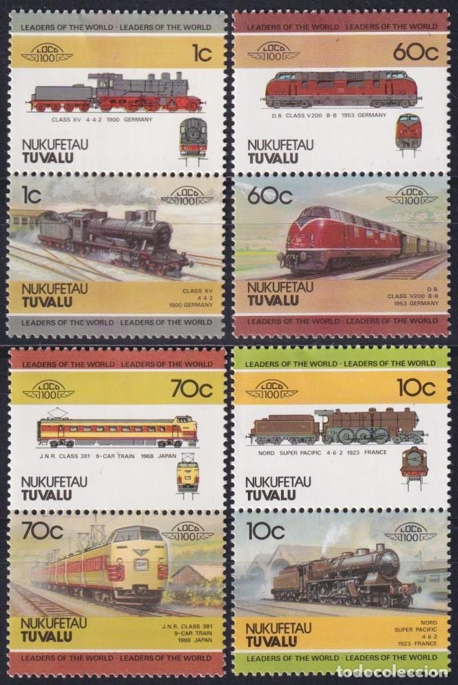 Timbres: F-EX63880 NUKUFETAU TUVALU MNH 1984 RAILROAD RAILWAYS TRAIN LOCOMOTIVES FERROCARRIL.