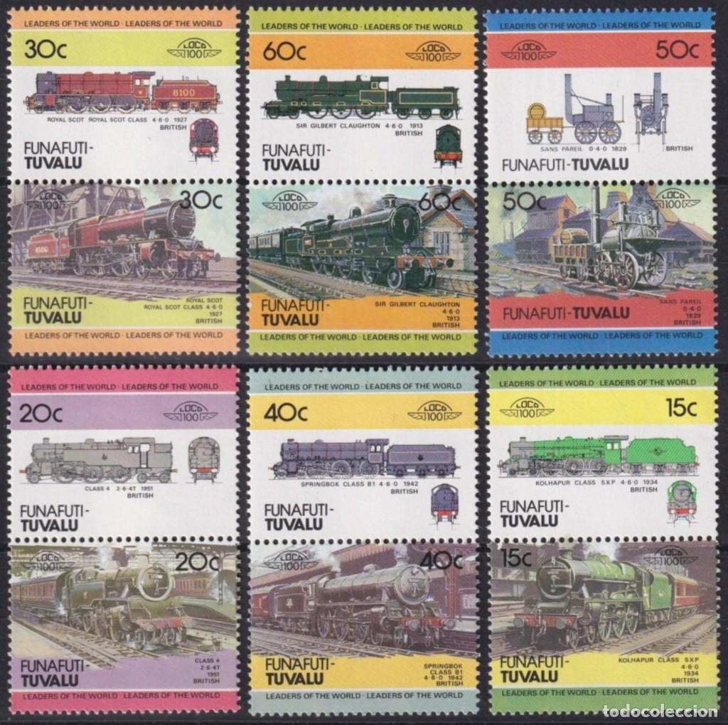 Timbres: F-EX63884 FUNAFUTI TUVALU MNH 1984 RAILROAD RAILWAYS TRAIN LOCOMOTIVES FERROCARRIL.