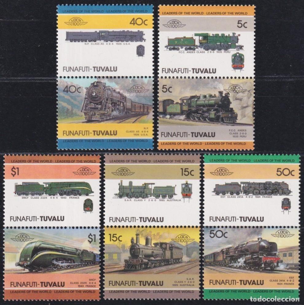 Timbres: F-EX63885 FUNAFUTI TUVALU MNH 1984 RAILROAD RAILWAYS TRAIN LOCOMOTIVES FERROCARRIL.