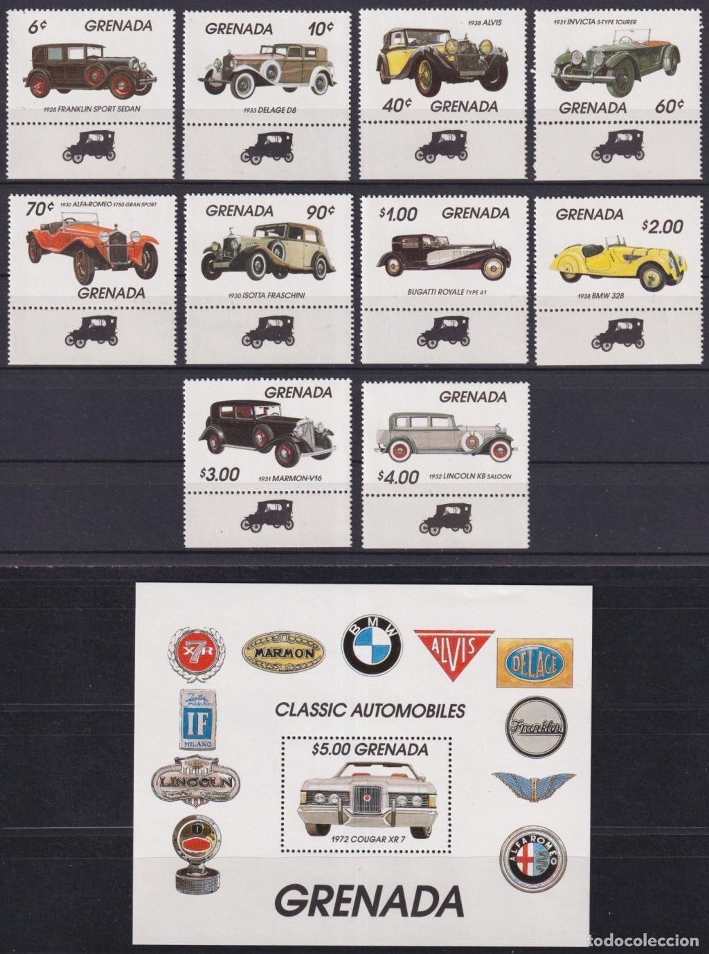 Timbres: F-EX62881 GRENADA MNH 1983 CLASSIC OLD CAR AUTOMOVIL.