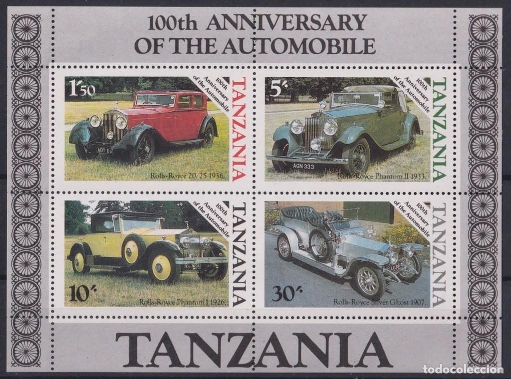 Selos: F-EX63225 TANZANIA MNH 1985 100 ANIV AUTOMOVIL CAR AUTO ROLLS ROYCE.