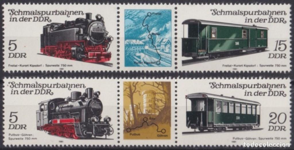 Selos: F-EX63305 GERMANY DDR MNH 1981 RAILROAD RAILWAYS TRAIN FERROCARRIL LOCOMOTIVES.