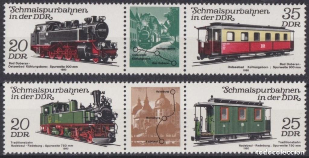 Selos: F-EX63306 GERMANY DDR MNH 1980 RAILROAD RAILWAYS TRAIN FERROCARRIL LOCOMOTIVES.