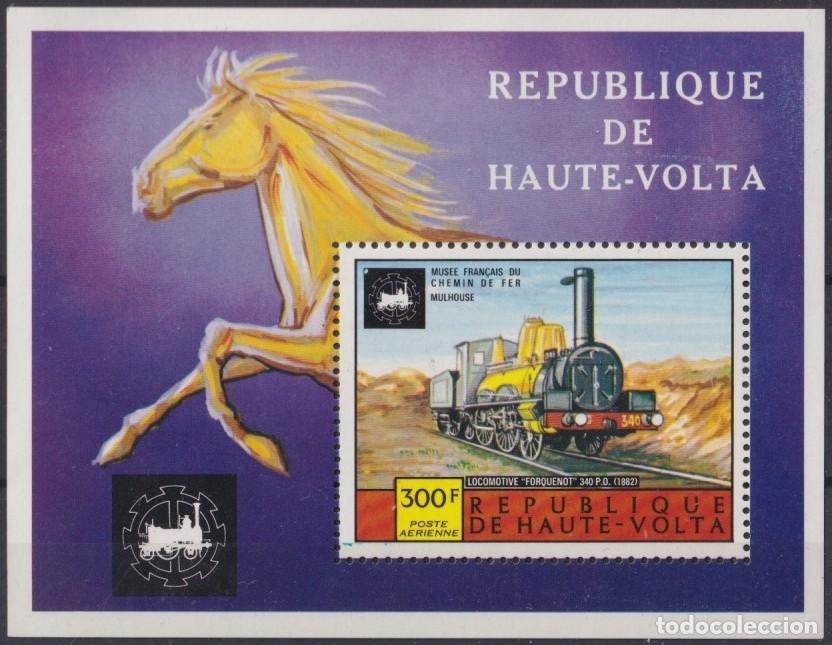 Selos: F-EX63312 UPPER VOLTA MNH 1975 RAILROAD RAILWAYS TRAIN FERROCARRIL LOCOMOTIVES.