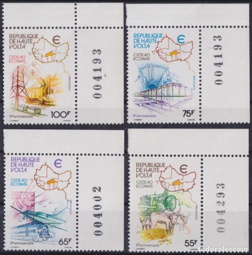 Selos: F-EX63575 UPPER VOLTA MNH 1980 CEDE AO ECOWAS AGRICULTURE RAILROAD RAILWAYS.