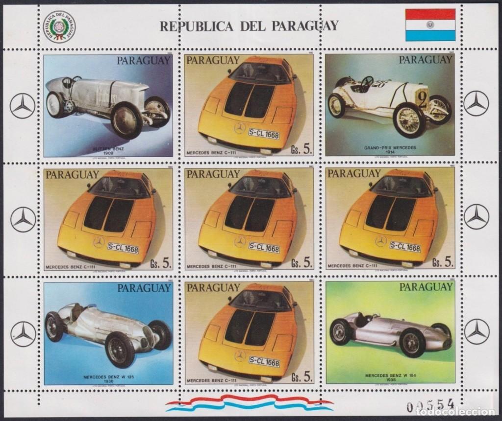 Selos: F-EX62235 PARAGUAY MNH 1982 OLD CAR MERCEDES BENZ SHEET.