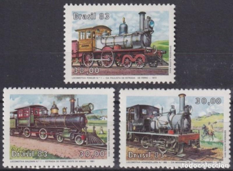Selos: F-EX63317 BRAZIL MNH 1983 RAILROAD RAILWAYS TRAIN FERROCARRIL LOCOMOTIVES.