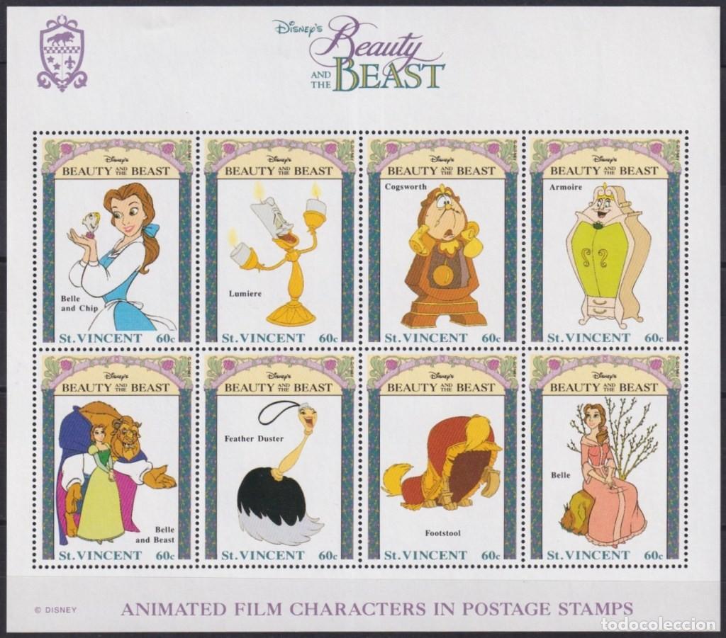Selos: F-EX59899 ST VINCENT MNH 1993 DISNEY MOVIE CARTOON COMICS BEAUTY & THE BEST.