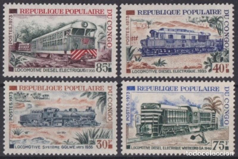 Selos: F-EX63577 CONGO MNH 1973 ELECTRIC RAILROAD TRAIN FERROCARRIL LOCOMOTIVES.