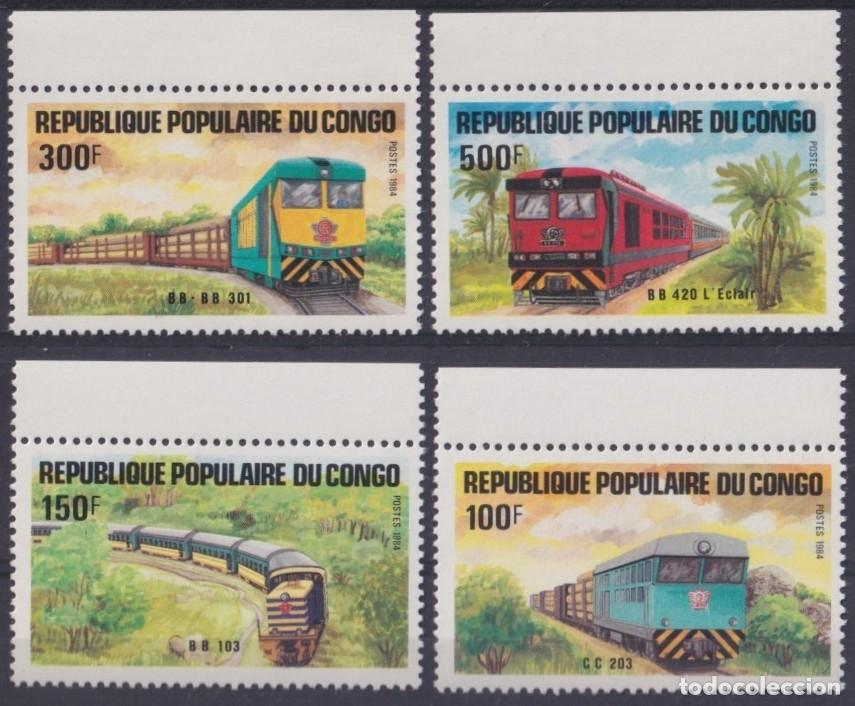 Selos: F-EX63587 CONGO MNH 1984 RAILROAD TRAIN FERROCARRIL LOCOMOTIVE.