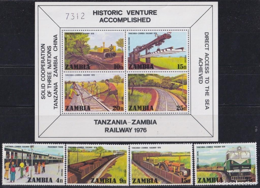 Selos: F-EX63758 ZAMBIA MNH 1976 RAILROAD LOCOMOTIVE RAILROAD TRAIN FERROCARRIL.