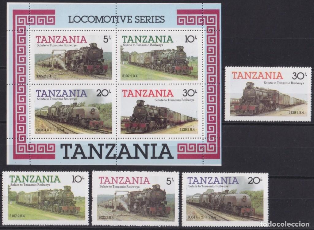 Selos: F-EX63757 TANZANIA MNH 1985 RAILROAD LOCOMOTIVE RAILROAD TRAIN FERROCARRIL.