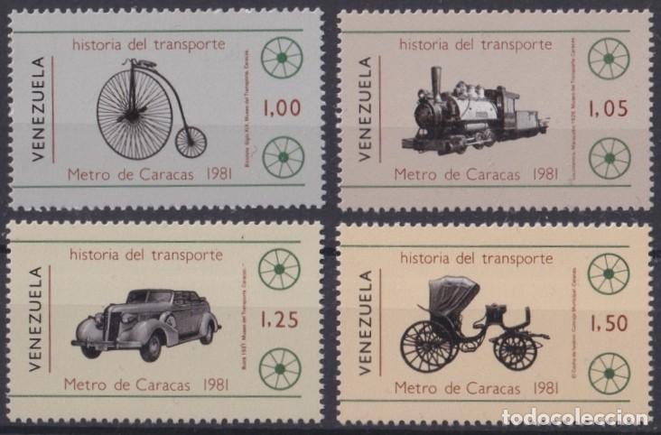 Stamps: F-EX64052 VENEZUELA MNH 1981 SUBWAY CYCLE AUTO RAILROAD FERROCARRIL CHEMIS DE FER.