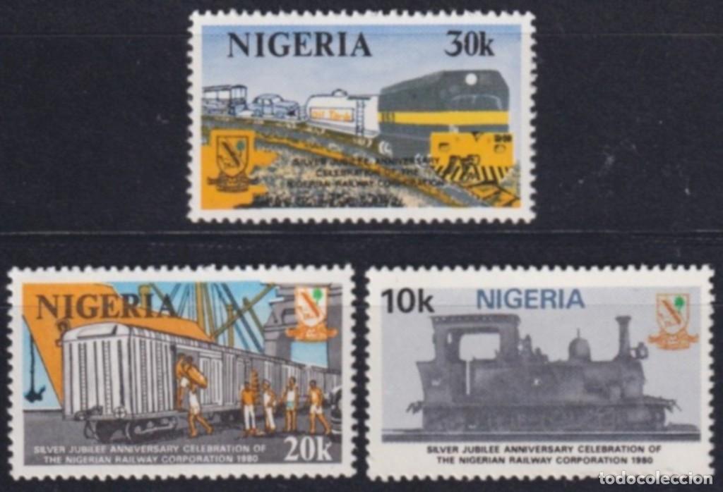 Selos: F-EX63843 NIGERIA MNH 1980 SILVER JUBILEE RAILROAD RAILWAYS TRAIN LOCOMOTIVES.