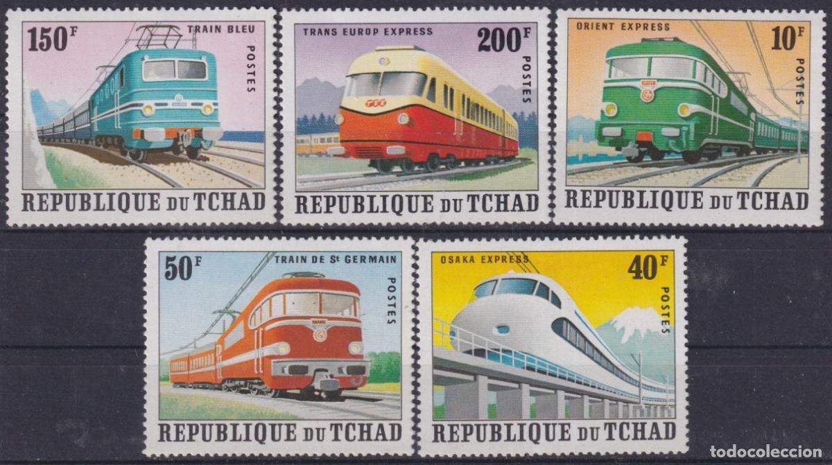 Stamps: F-EX63584 CHAD MNH 1972 CHEMIS DE FER RAILWAY TRAIN LOCOMOTIVE FERROCARRIL.