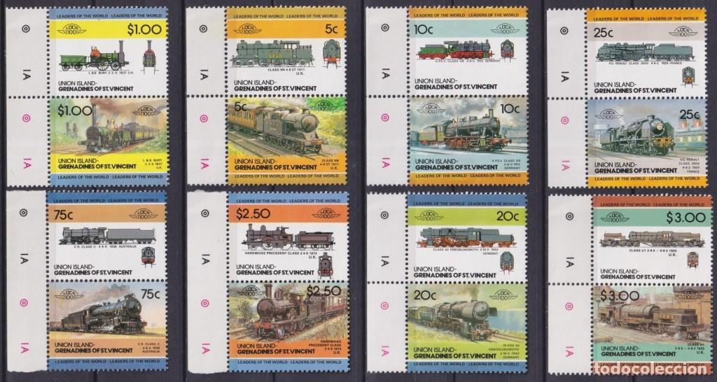 Selos: F-EX62878 UNION GRENADINES ST VINCENT MNH 1986 RAILROAD RAILWAYS TRAIN LOCOMOTIVES.
