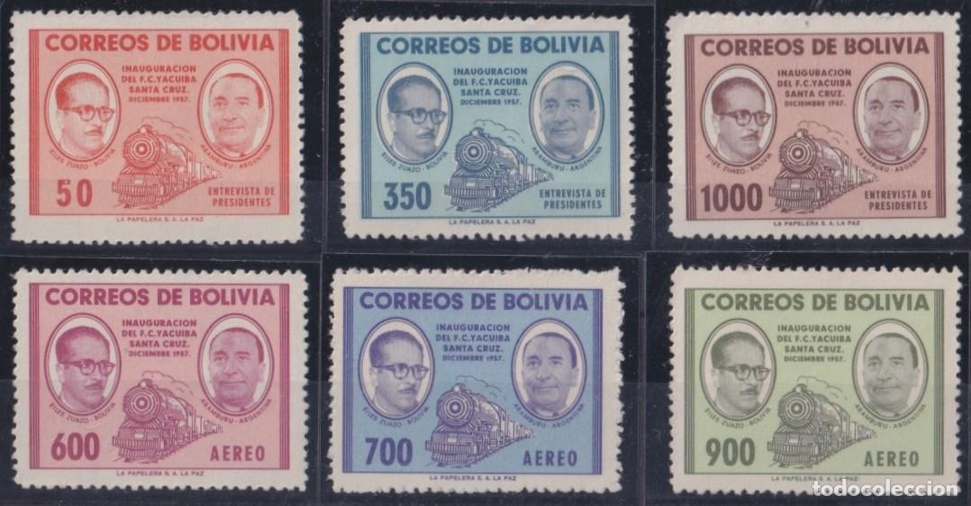 Selos: F-EX63807 BOLIVIA MNH-MH 1957 STA CRUZ -YACUIBA RAILWAY TRAIN LOCOMOTIVE FERROCARRIL.