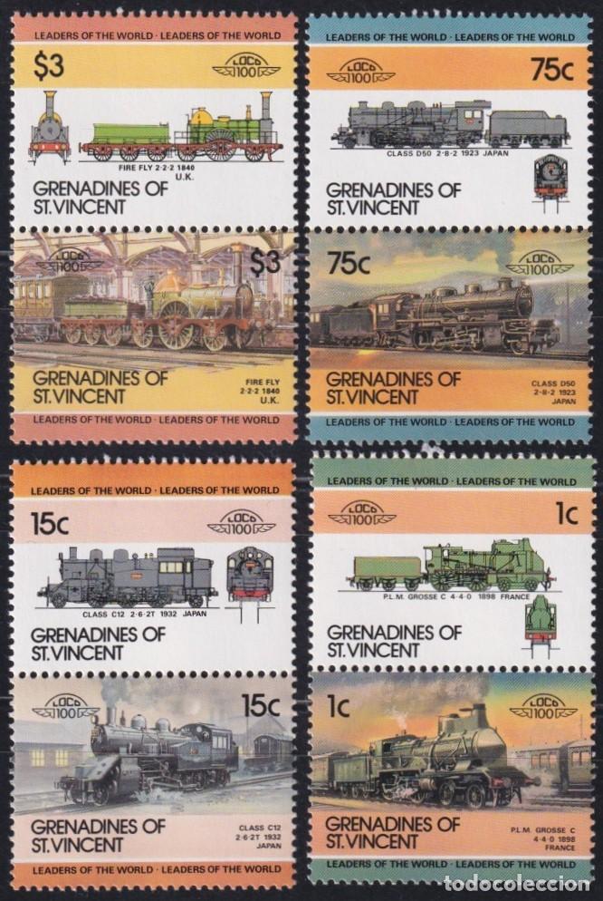Selos: F-EX63850 GRENADINES ST VINCENT MNH 1984 RAILROAD RAILWAYS TRAIN LOCOMOTIVES.