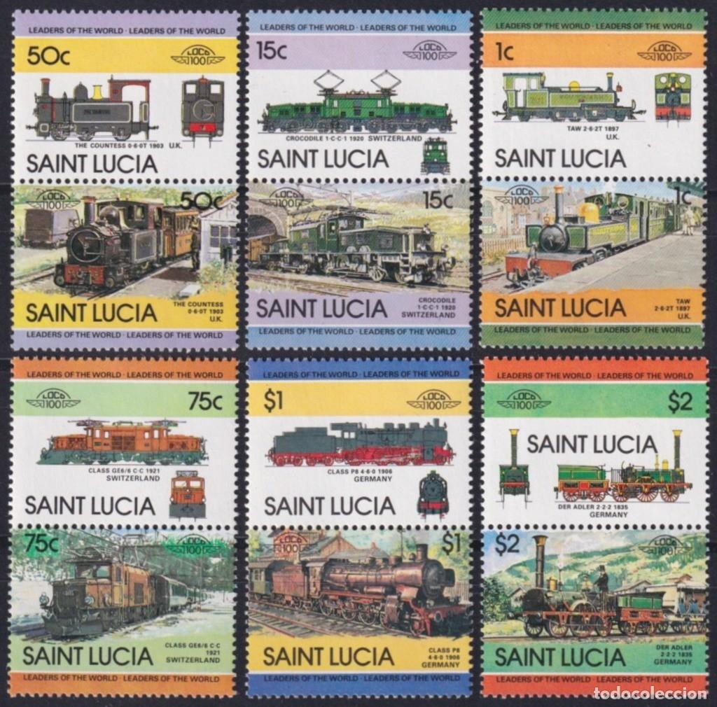 Selos: F-EX63859 ST LUCIA MNH 1984 RAILROAD RAILWAYS TRAIN LOCOMOTIVES FERROCARRIL.