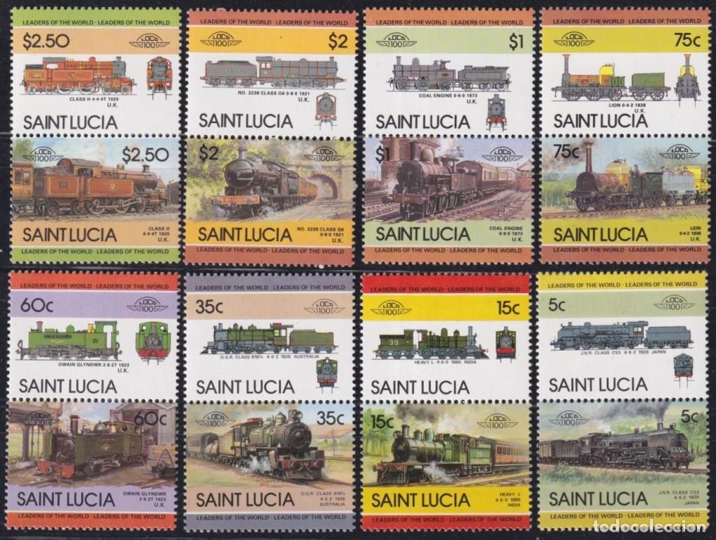 Selos: F-EX63858 ST LUCIA MNH 1985 RAILROAD RAILWAYS TRAIN LOCOMOTIVES FERROCARRIL.