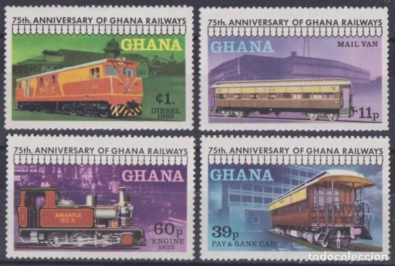 Selos: F-EX63355 GHANA MNH 1978 75&ordm; ANNIV RAILWAY TRAIN LOCOMOTIVE FERROCARRI+L.