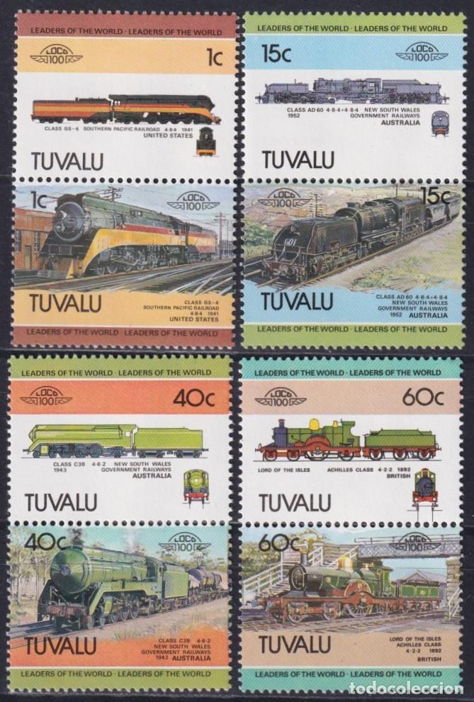 Selos: F-EX63871 TUVALU MNH 1984 RAILROAD RAILWAYS TRAIN LOCOMOTIVES FERROCARRIL.