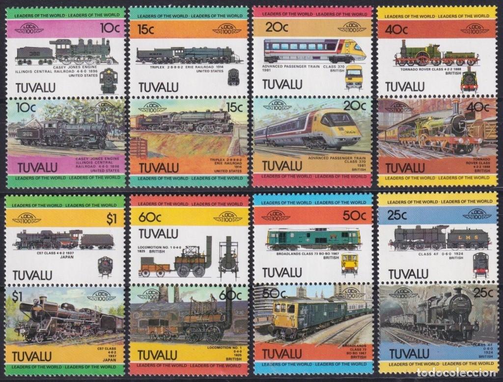 Selos: F-EX63868 TUVALU MNH 1984 RAILROAD RAILWAYS TRAIN LOCOMOTIVES FERROCARRIL.