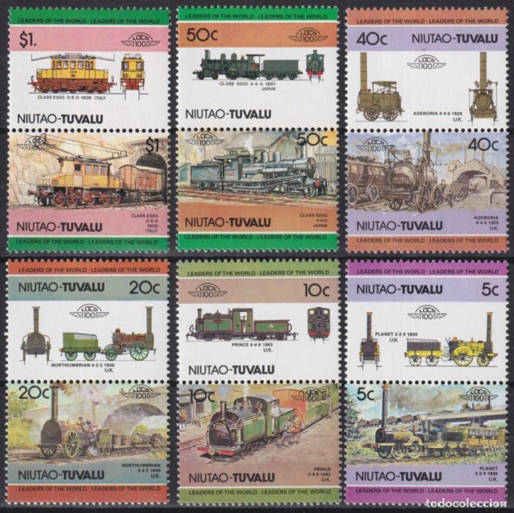 Selos: F-EX63879 NIUTAO TUVALU MNH 1984 RAILROAD RAILWAYS TRAIN LOCOMOTIVES FERROCARRIL.