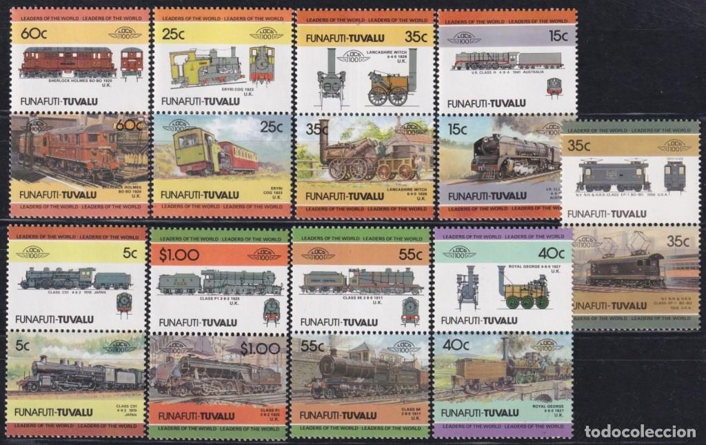Selos: F-EX62879 FUNAFUTI TUVALU MNH 1984 RAILROAD RAILWAYS TRAIN LOCOMOTIVES FERROCARRIL.