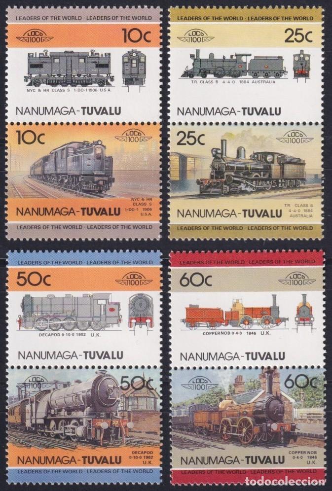 Selos: F-EX63883 NANUMAGA TUVALU MNH 1984 RAILROAD RAILWAYS TRAIN LOCOMOTIVES FERROCARRIL.